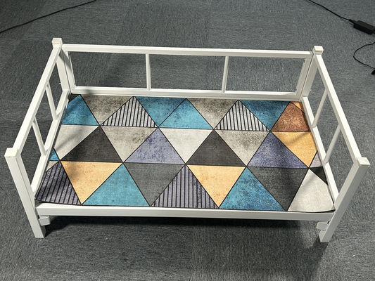 Wooden Indoor Iron Frame Pet Elevated Dog Bed for Dogs of 20-30kg Bearing Capacity