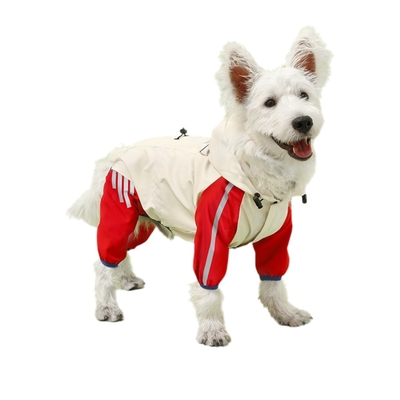 Waterproof Reflective Four Feet Pet Dog Raincoat Clothes With Hat for Small Animals