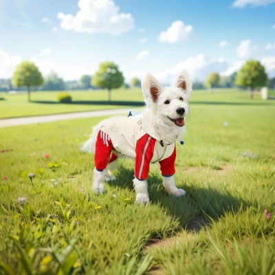 Waterproof Reflective Four Feet Pet Dog Raincoat Clothes With Hat for Small Animals