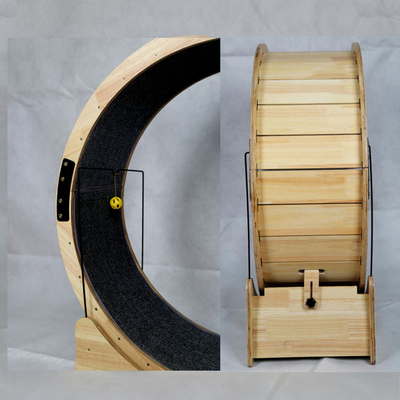 Cat Climbing Frame Fiberboard Cat Wheel Treadmill Silent Exercise Running Toy for Cats
