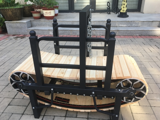 Customizable Non-Electric Dog Treadmill for Medium and Large Breeds Wood Frame