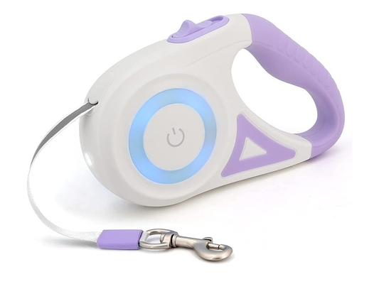 Custom Logo Automatic Pet Dog Leash Lead with Bright LED Lights and Durable Material