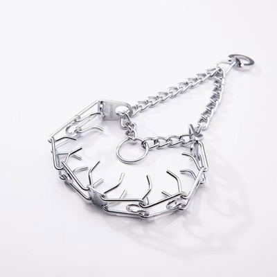 Silver Dog Collar for Pet Training Aheasoun Prong Collar Choke Collar Pinch Collar