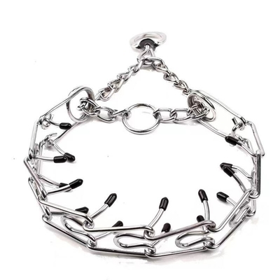 Silver Dog Collar for Pet Training Aheasoun Prong Collar Choke Collar Pinch Collar