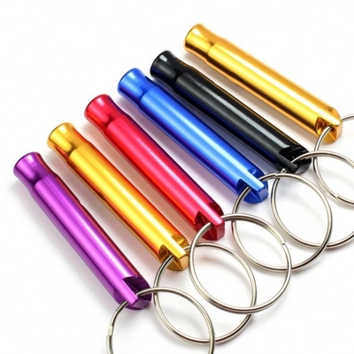 Colorful Aluminum Alloy Emergency Whistle for Self Defense and Survival Activities