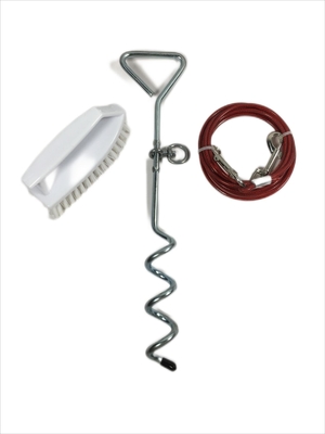 8mx40cm Dog Stake Spiral Ground Screw Earth Anchor Spike for Trampoline Swings Gazebo Tent