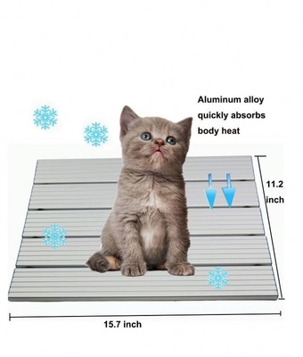 Summer Pet Cooling Bed Foldable Aluminum Plate Anti-Slip Ice Cushion for Cats and Dogs