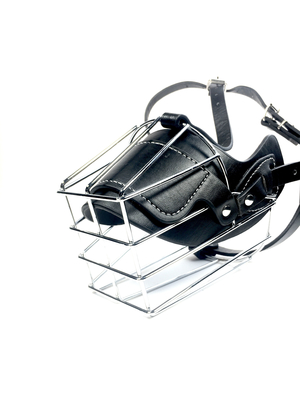 2023 Sustainable Dog Muzzle Metal Leather for Breathable Design