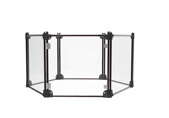Silver Pet Enclosure Indoor Dog Fence with DIY Free Combination Option without Drilling