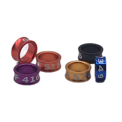 Pet Behaviour Training Electroplated Alloy Closing Ring for Parrot Foot Identification