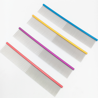 Stainless Steel Fine Needle Dog Hair Comb 19cmx3.2cm Size for Grooming Needs