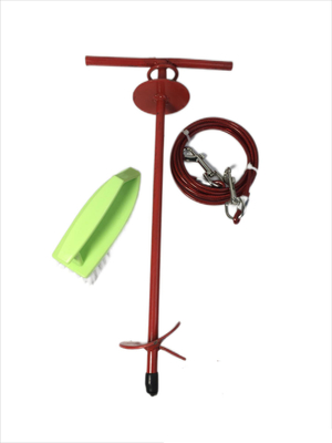 Upgrade Your Trampoline Swings Gazebo Tent with Folding Helix Stake Pile and Dog Tie
