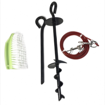 Portable Ground Fixed Pile Pulling Rope Tie-Out Stake for Dogs Dogs' Perfect Playmate