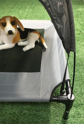 REPTILES Sunshade Pet Tent Elevated Bed for Outdoor Summer Camping and Alloy Frame