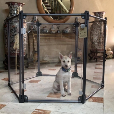 6/8/10/12 Pcs DIY Transparent Foldable Yard Pet Fence Cage for Indoor or Outdoor Stocked