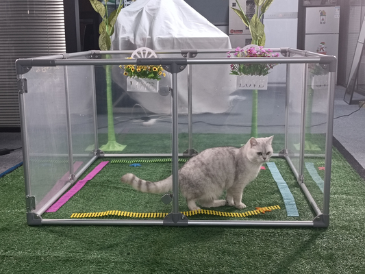 Indoor Pet Playpen Kennel with Fashion Style Animal Pattern and Dog Exercise Fence