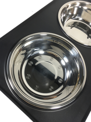 NO Time Setting Pet Lift Table Stainless Steel Dog Bowl Drinking Table Adjustable Feeding Bowl