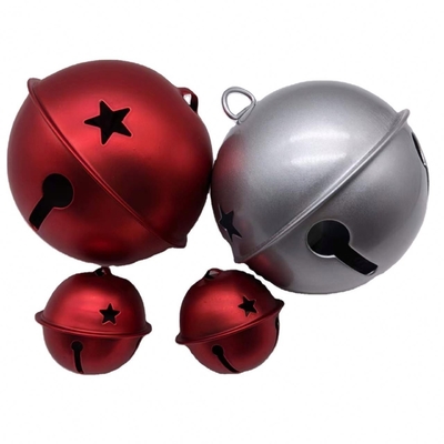 Christmas Decor Pet Pendant Hanging Colorful Iron Metal Jingle Bells Circle Ornaments