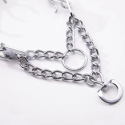 Pet Training Stainless Steel Dog Collar Chain with Anodizing and Sandblasted Finish
