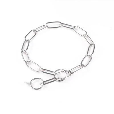 Pet Training Dog Collar with Fashionable Animal Pattern and Stainless Steel Chain