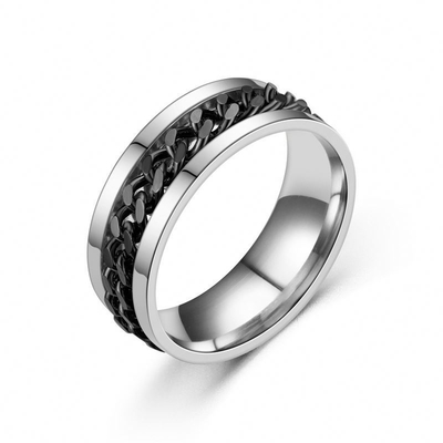 EN Standard Men's Rotating Titanium Steel Chain Ring for Easy Bottle and Beer Opening