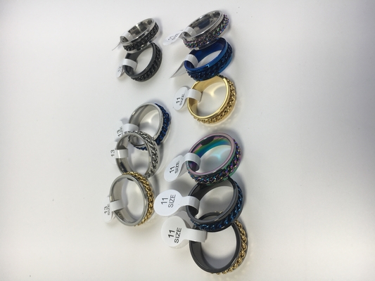 EN Standard Men's Rotating Titanium Steel Chain Ring for Easy Bottle and Beer Opening