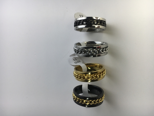 EN Standard Men's Rotating Titanium Steel Chain Ring for Easy Bottle and Beer Opening