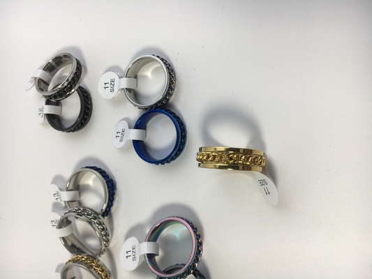 EN Standard Men's Rotating Titanium Steel Chain Ring for Easy Bottle and Beer Opening