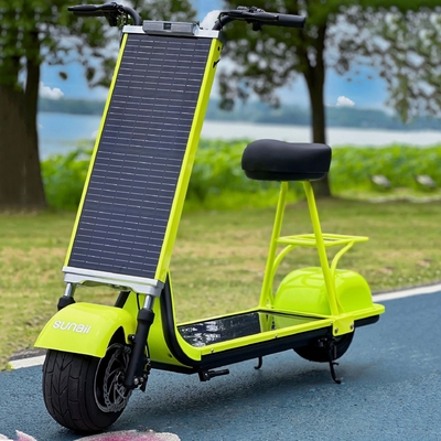 36V Solar Scooter with Sleek Solar Panel and Foldable Design 35-70km Range Per Charge