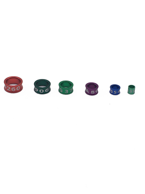 Aluminum Identification Ring for Parrot Pigeon Foot Loading Quantities 20 GP 10 Tons