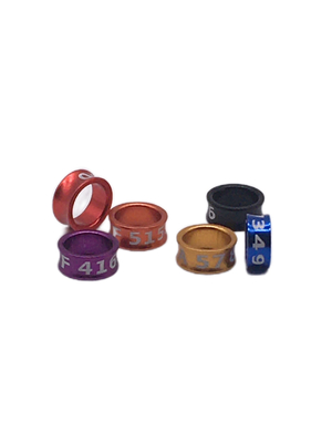 Multicolor Laser Carved Aluminum Alloy Bird Leg Ring for Avian Identification Markers