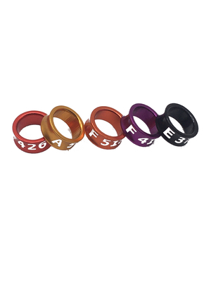 Multicolor Laser Carved Aluminum Alloy Bird Leg Ring for Avian Identification Markers