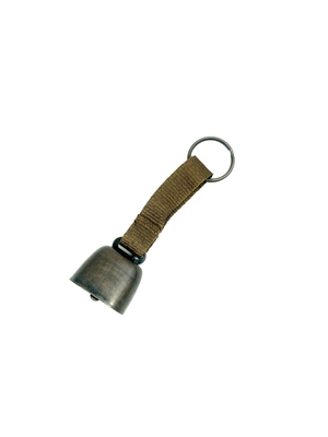 Handle Braid Bell Mini Pet Dog Charm Cow Bell for Hiking and Camping 120mm*35mm Brown