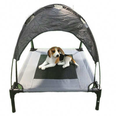 Breathable Oxford Cloth Iron Frame Foldable Portable Pet Elevated Dog Bed for Outdoor