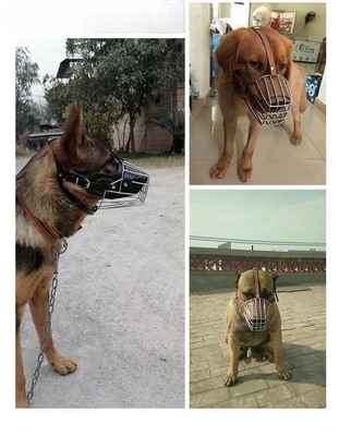 Pet Anti Bark Bite Muzzle for Pitbull Shepherd Small Puppy Retriever Leather 15-25kg