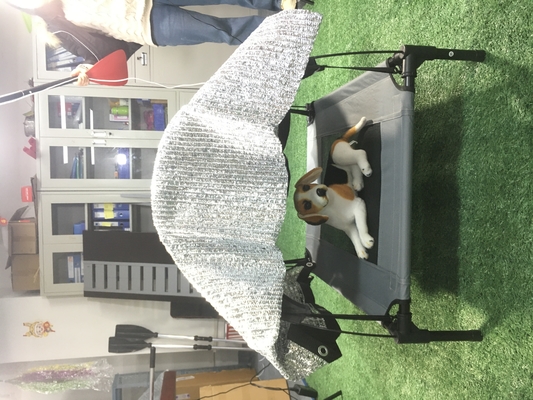 Indoor Outdoor Dog Bed with Cooling Elevated Air Cot and Removable Canopy Shade Tent
