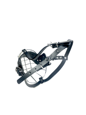 Adjustable Extra Large Dog Muzzle Mask for Big Dogs Neck Circumference 46-53cm Black