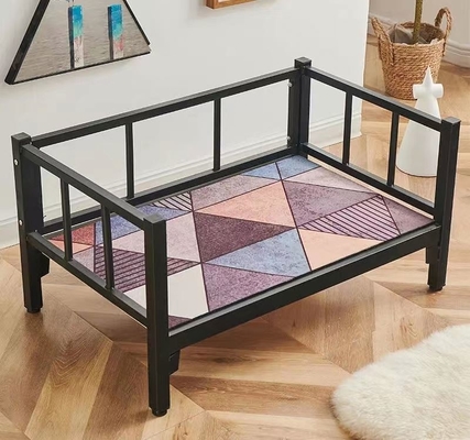 Pet Mattress Not Included Moisture Proof Metal Elevated Dog Bed Rattan Dog Cat Bed
