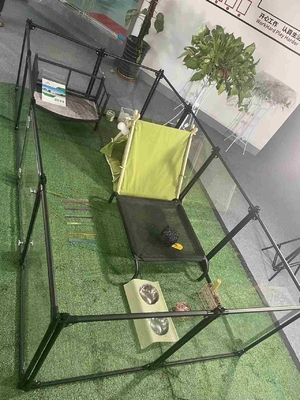 Button Closure 12 Panels Acrylic Dog Playpen for Easy Pet Training and Portability