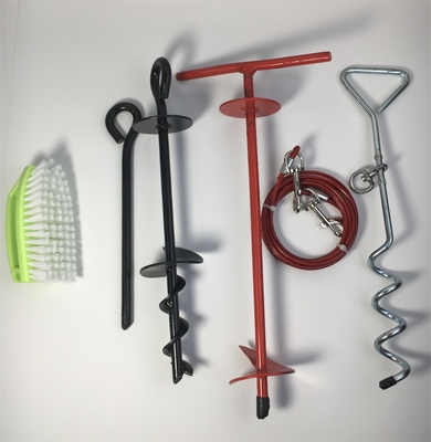 Steel Cables Stakes for Travel Outdoor Pet Outdoor Dog Stakes Camping Tent Ground Studs