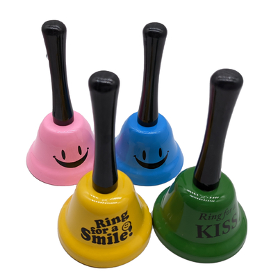 Metal Color Hand Ringing Bell for Restaurant Multiple Color Electroplating Meal Bell