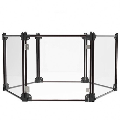Black Indoor Pet Cage for Small Medium and Large Breeds Button Closure Dog Fence