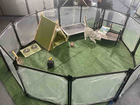 Aluminum Folding Dog Fence for Dogs Customizable Pattern and Breathable