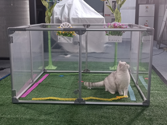 Aluminum Folding Dog Fence for Dogs Customizable Pattern and Breathable