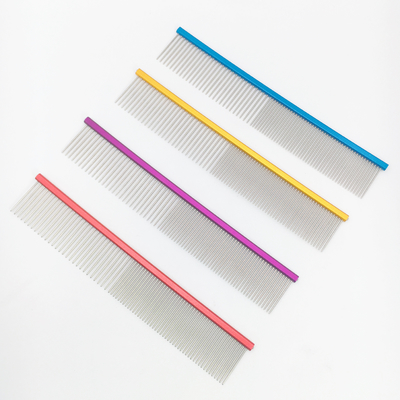 Customized Logo Stainless Steel Pet Open-Knot Comb 19cmx3.2cm for Pet Grooming Needs