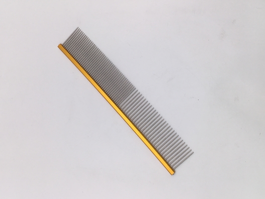 Customized Logo Stainless Steel Pet Open-Knot Comb 19cmx3.2cm for Pet Grooming Needs