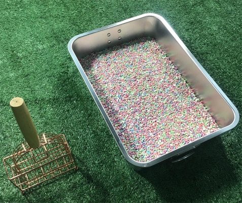 Kitty Open Large Toilet Pet Stainless Steel Litter Box for Easy Cleaning 45x30x10cm