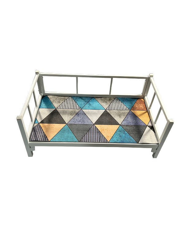 Wooden Indoor Iron Frame Pet Elevated Dog Bed for Dogs of 20-30kg Bearing Capacity
