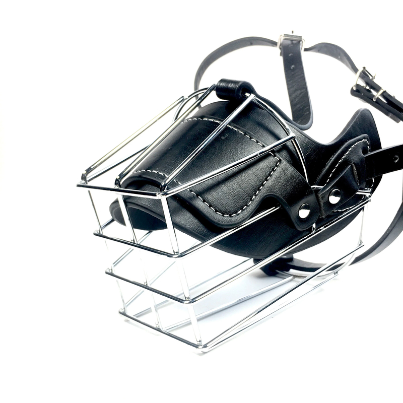 Dog Adjustable Wire Leather Basket Soft Bark Muzzle with Sustainable Customized Size