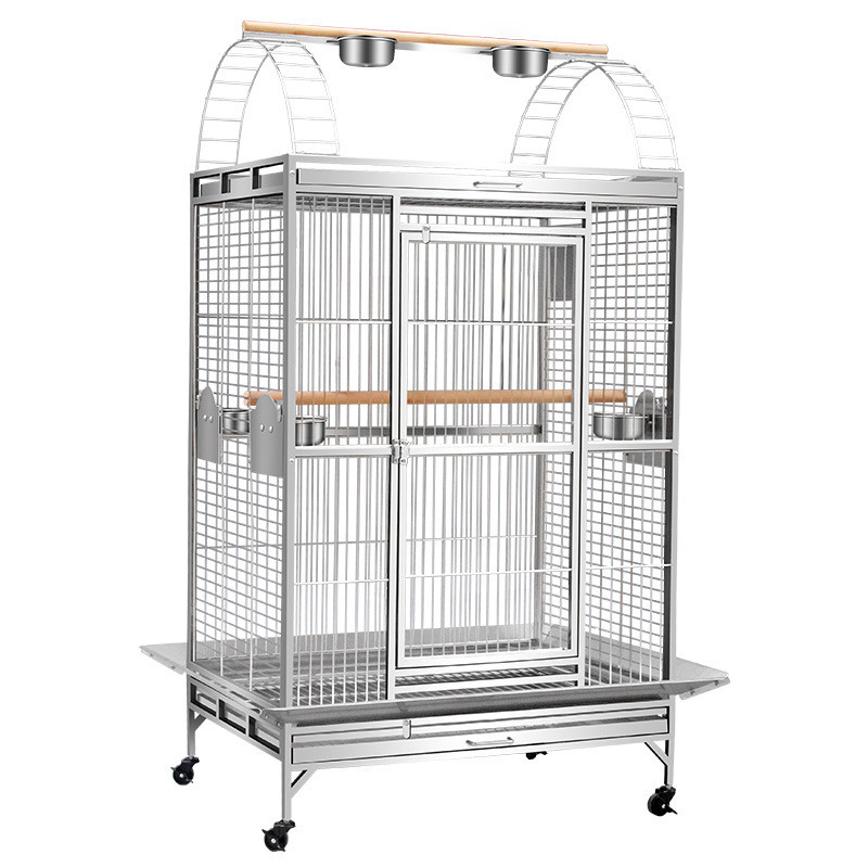 Large Size Wear-Resistant Metal Steel Parrot Cage Super Luxury Pet-Friendly Breed House